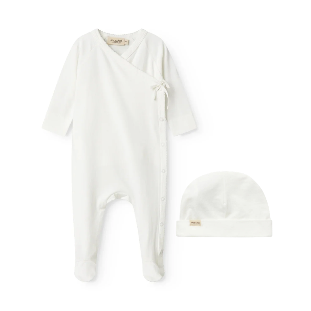Marmar Solid Footie & Beanie AW26 - Gentle White