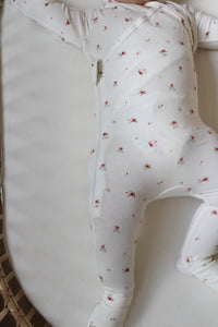 Little Threads Vintage Rose Wrap Footie