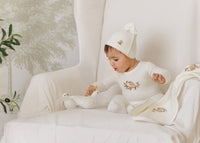 Mon Tresor Bird Branch Layette Set - Ivory/Pink