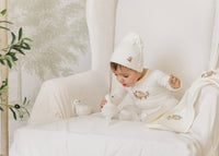 Mon Tresor Bird Branch Layette Set - Ivory/Pink