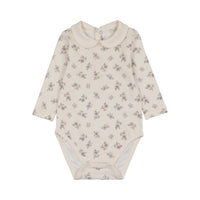 Peluche Blossom Bodysuit with Collar - Powder