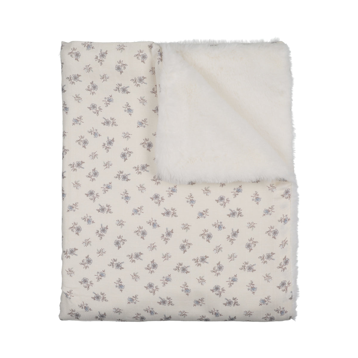 Peluche Blossom Lux Fur Blanket - Powder