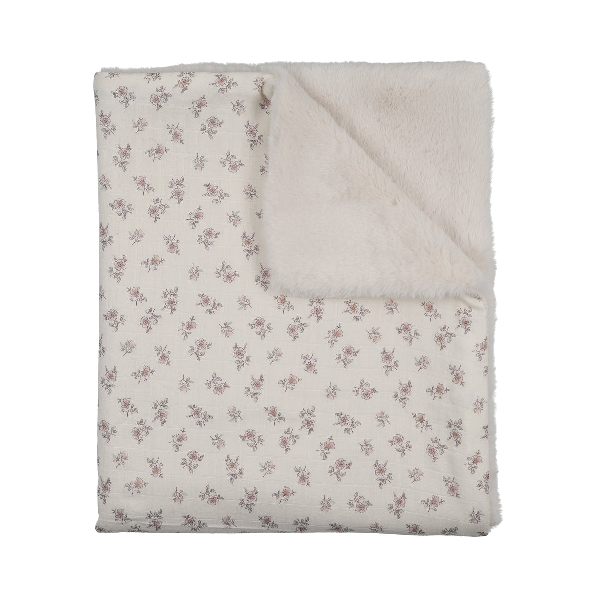 Peluche Blossom Lux Fur Blanket - Rose
