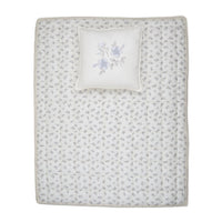 Peluche Blossom Quilted Blanket & Pillow - Powder