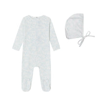 Minilabel Toile Footie & Bonnet - Blue Bird