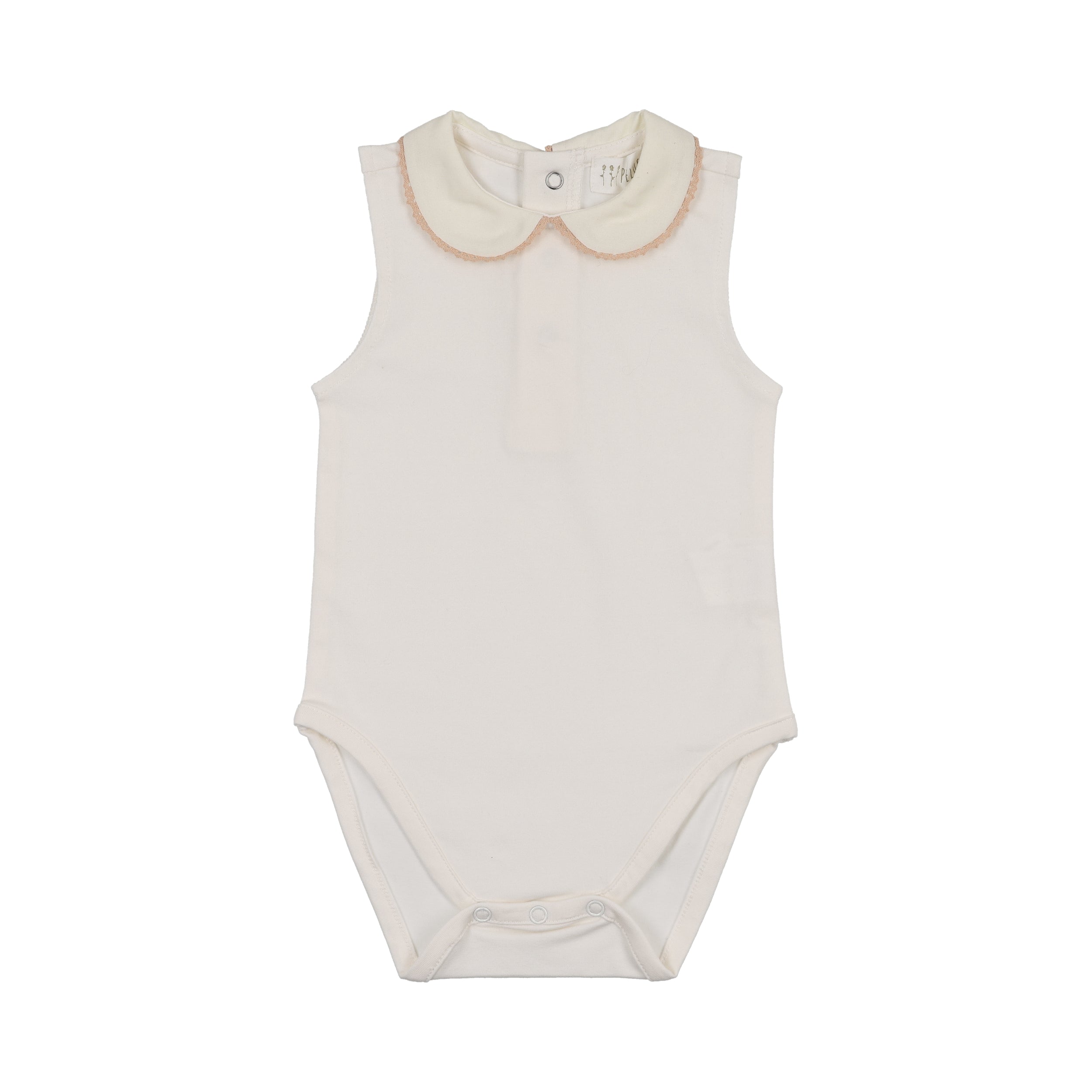 Peluche Bodysuit Crochet Trim - Sleeveless Pink