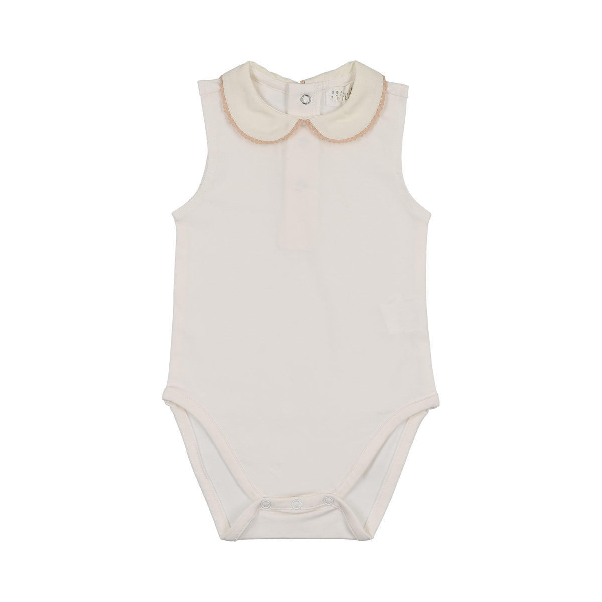 Peluche Bodysuit Crochet Trim - Sleeveless Pink