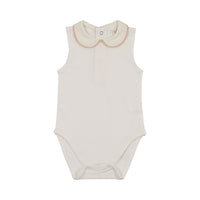 Peluche Bodysuit Crochet Trim - Sleeveless Pink