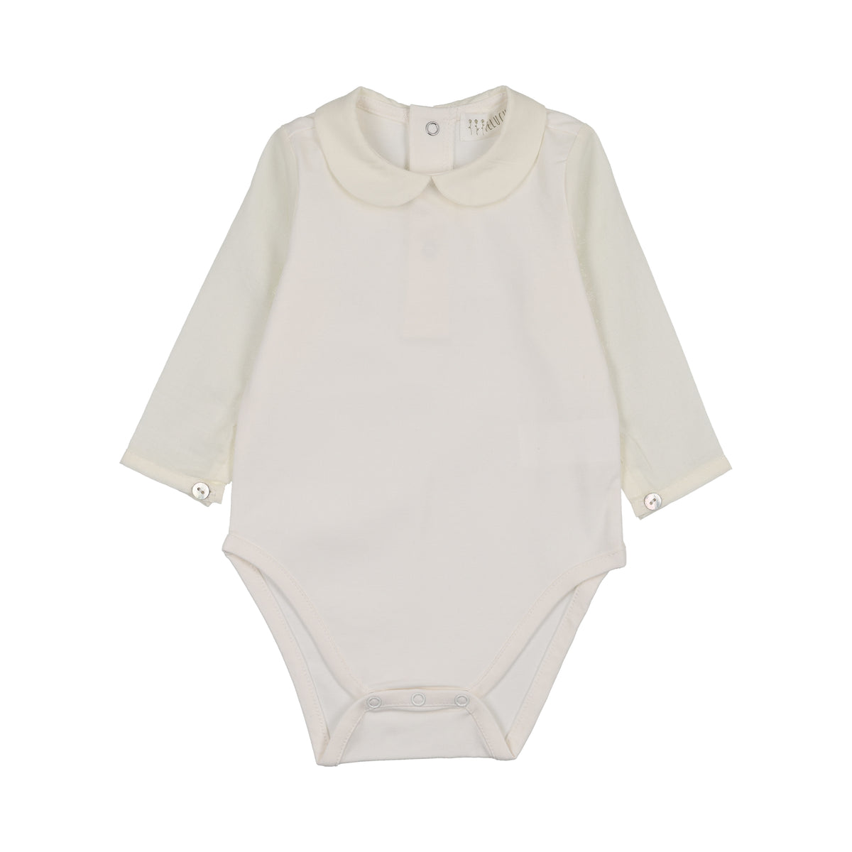 Peluche Bodysuit with Shirtsleeve/Button