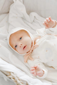 Mon Tresor Bow Wrap Footie & Hat