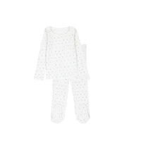 Minilabel Petal Pointelle Floral Top & Pants Set - Blue
