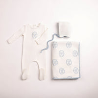 Bee & Dee Butterfly Motif Layette Set - Chalk White Boys