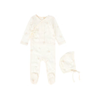 Bebe Jolee Dot Footie & Bonnet