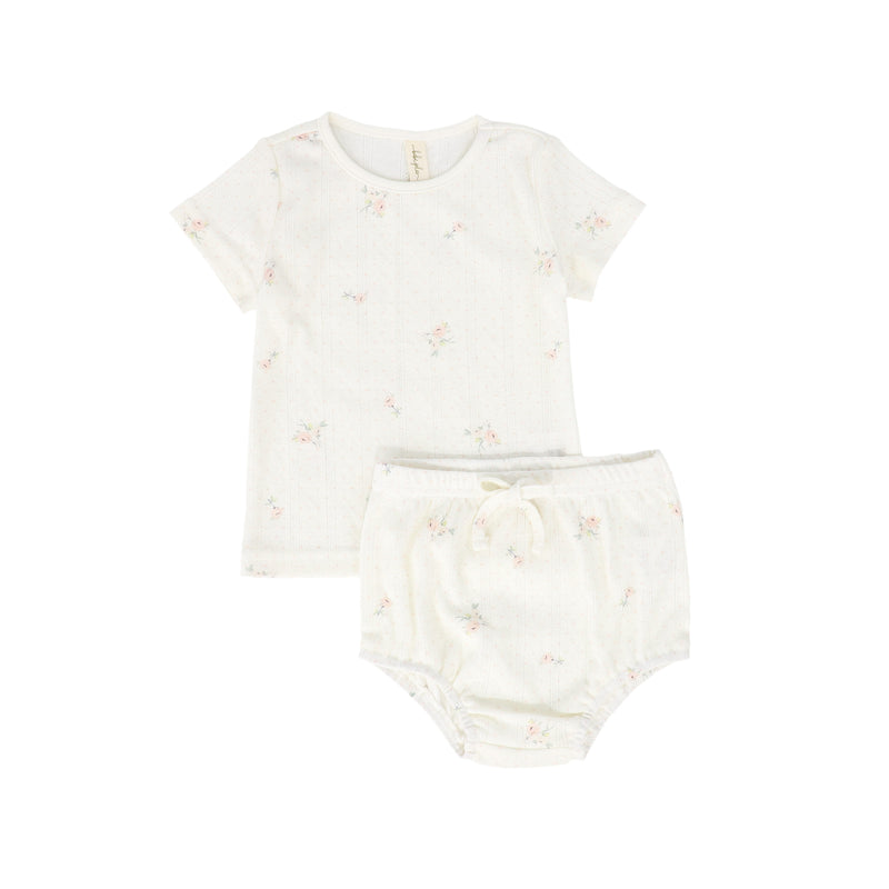 Bebe Jolee Floral Dot Top & Bloomers Set