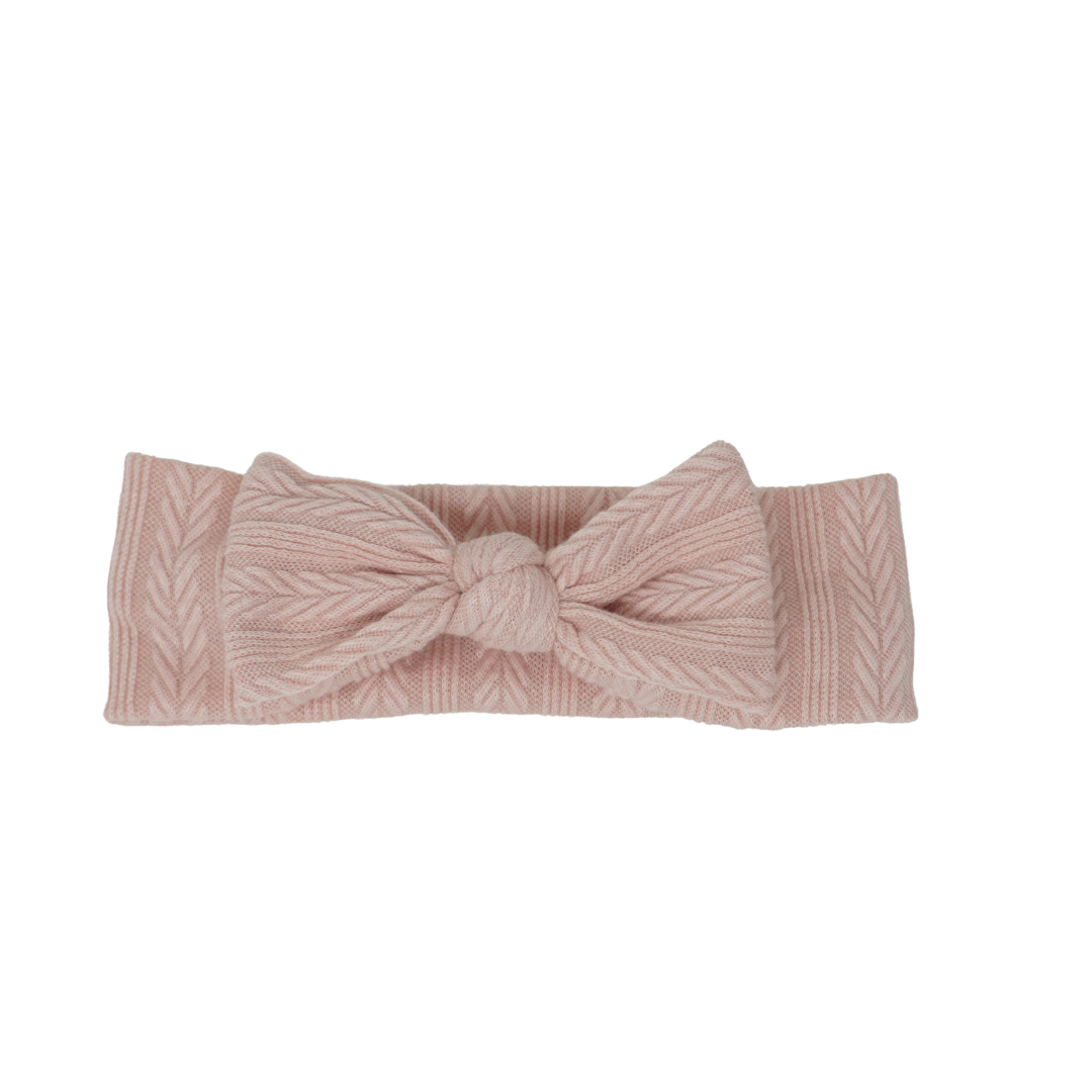 Bandeau Cable School Headband - Pink