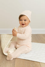 Bee & Dee Pointelle Carriage Footie & Beanie