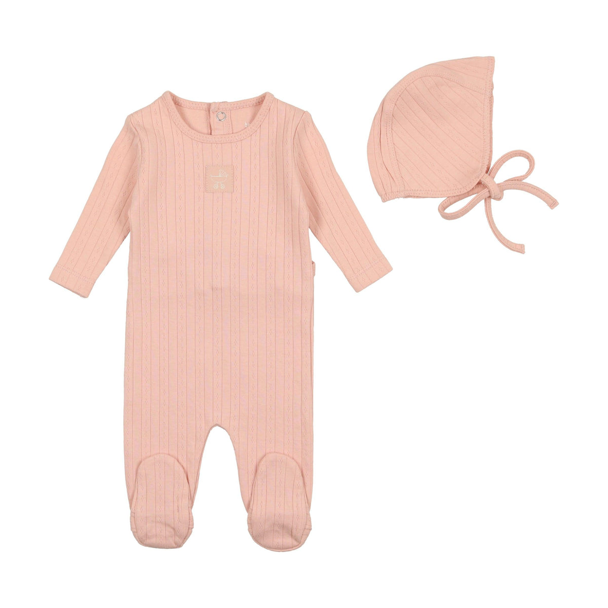 Bee & Dee Classic Pointelle Collection Footie with Bonnet AW23