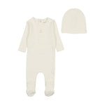 Bee & Dee Pointelle Carriage Footie & Beanie