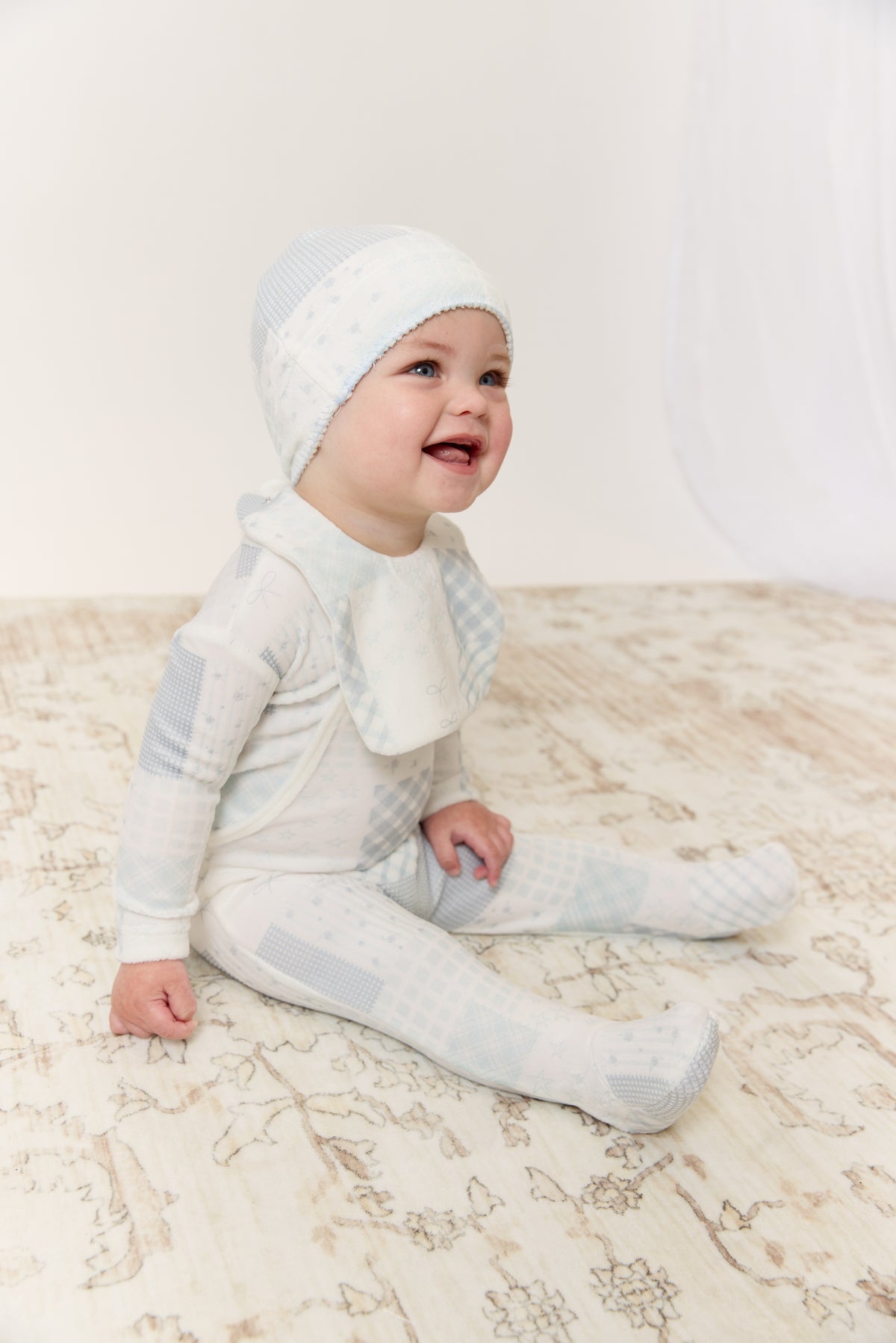 Kipp Patchwork Footie - Blue