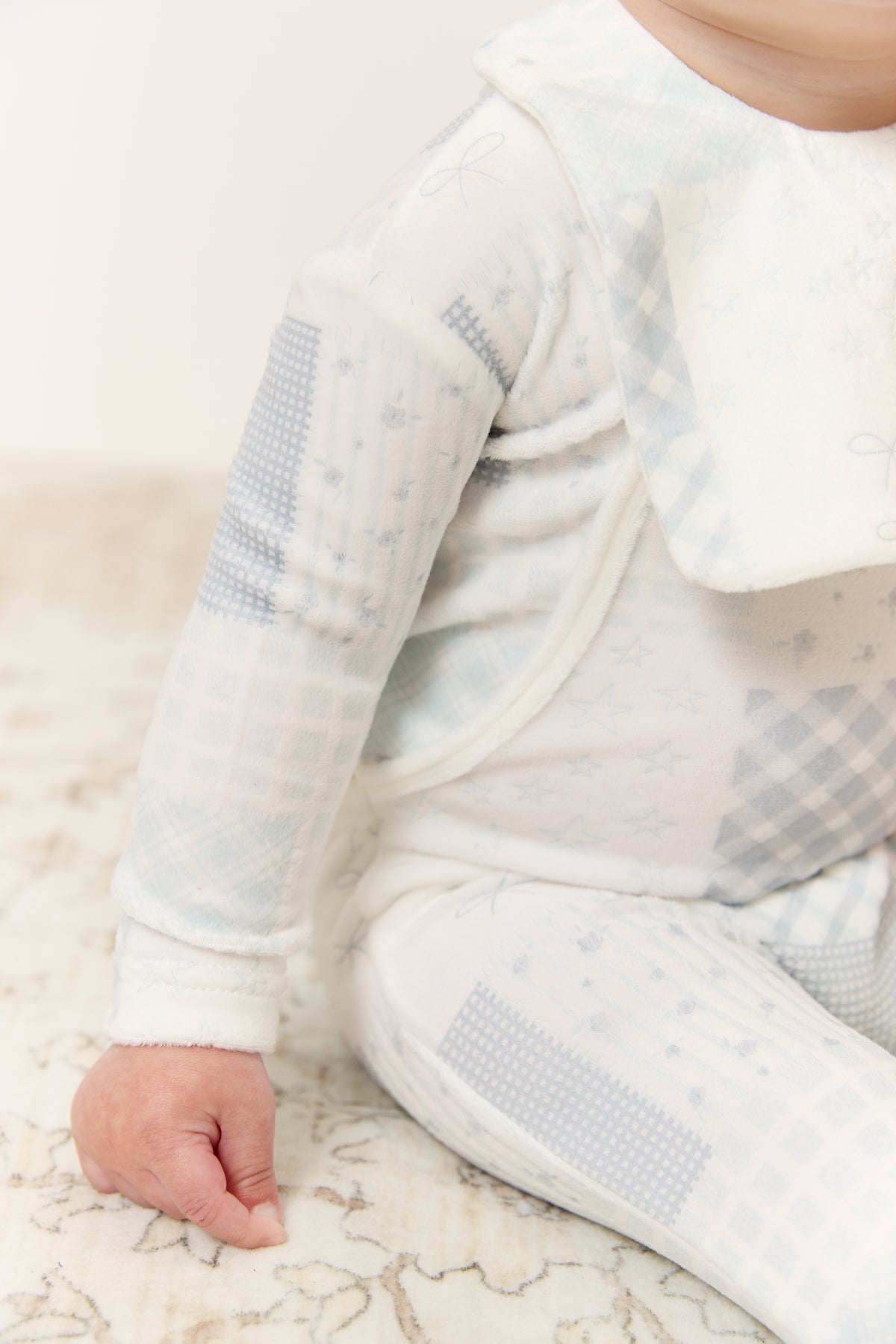 Kipp Patchwork Footie - Blue