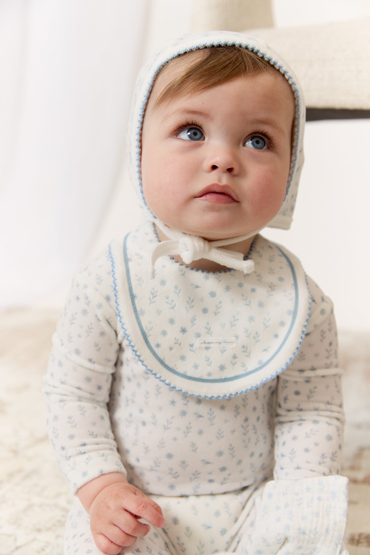 Kipp Whispering Blooms Layette Set - Dark Blue