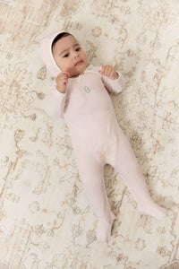 Kipp Bunny Stripe Footie - Pink