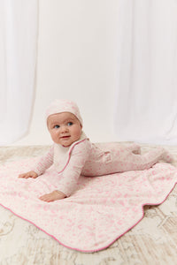 Kipp Woodland Toile Footie - Rose