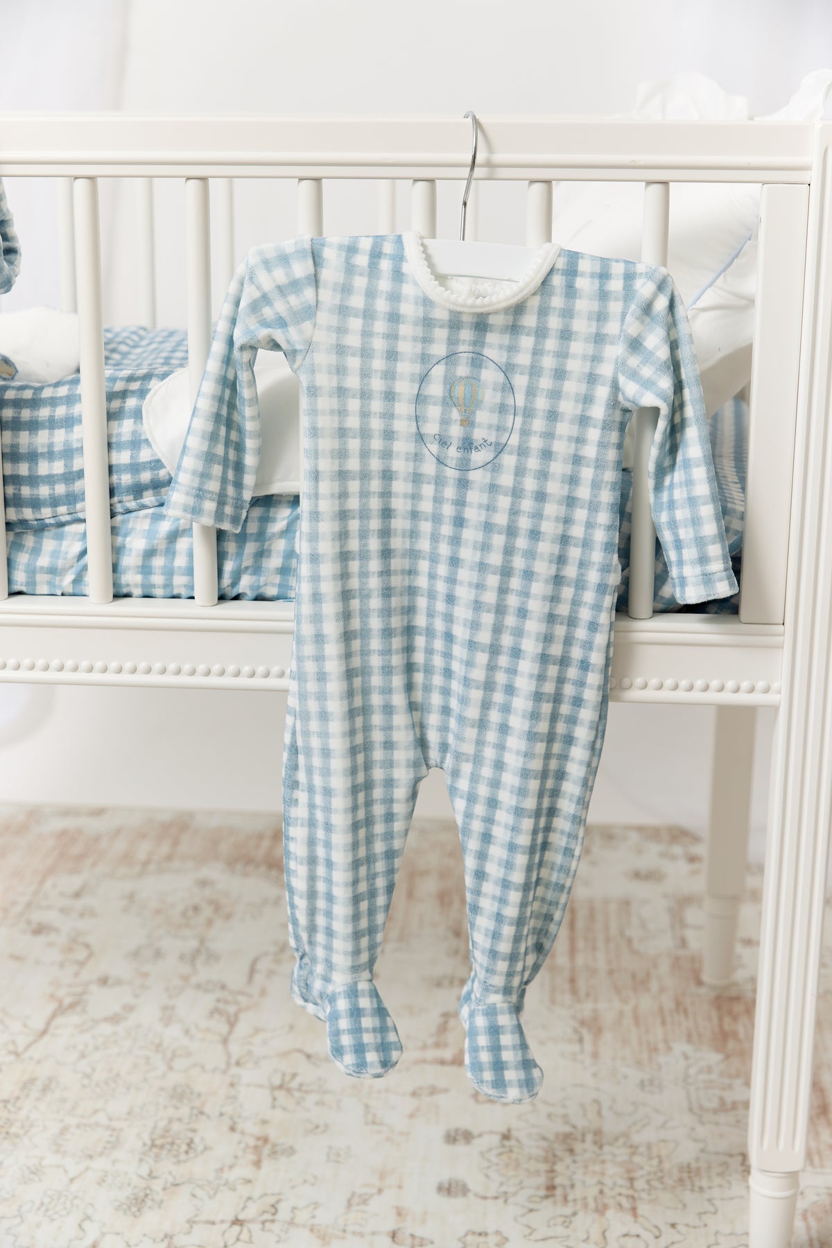 Kipp Ciel Enfant Gingham Footie - Blue