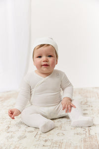 Kipp Petit Ours Pattern Footie & Hat - Blue