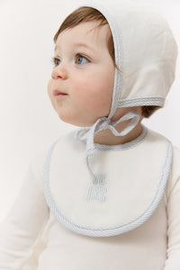 Kipp Petit Ours Bib - White Blue