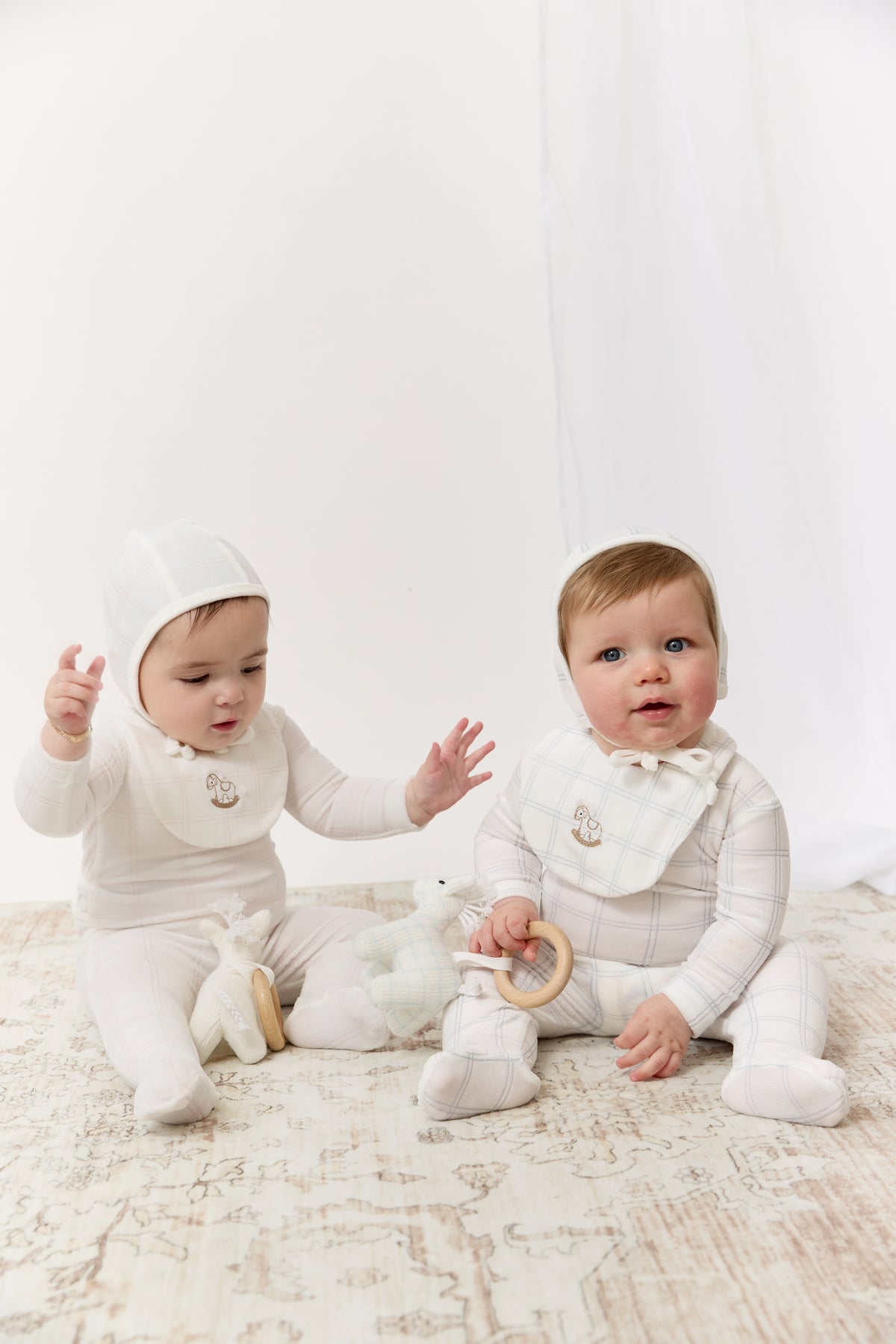 Kipp Whinny Plaid Layette Set - Pink