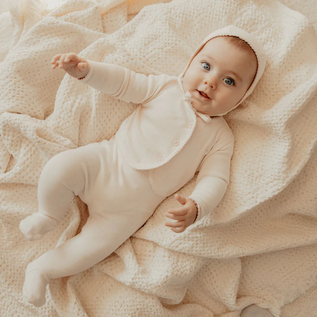 Little Parni Pointelle Cardigan, Footie, Bonnet  Layette Set - Pink