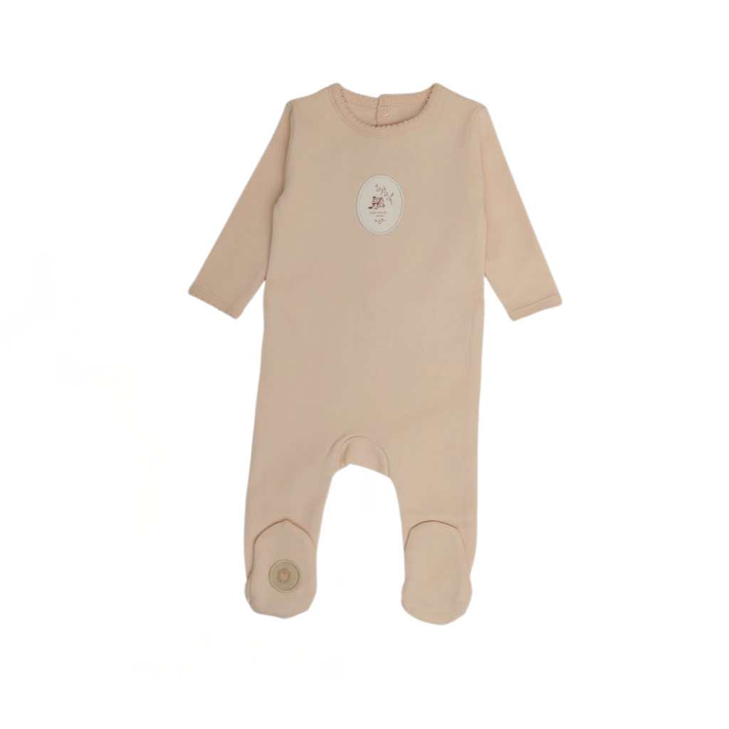 Mon Tresor Cottage Comfort Footie - Barely Pink