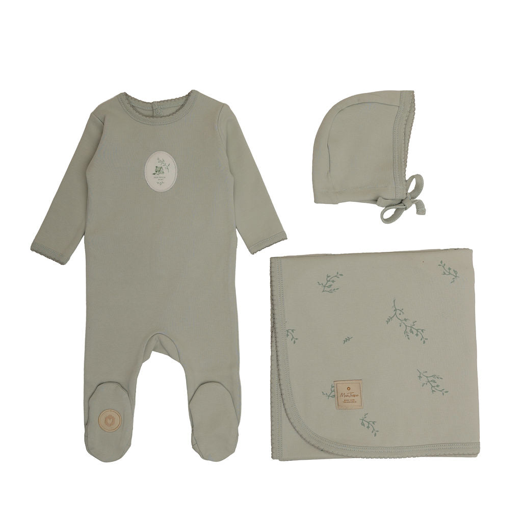 Mon Tresor Cottage Comfort Layette Set - Silver Sage