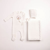 Bee & Dee Cradle Scene Layette Set - Chalk White Girls