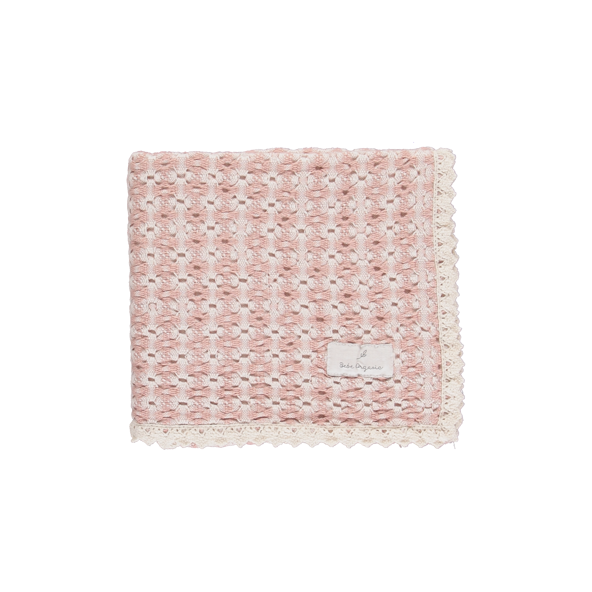 Bebe Organic Crochet Blanket - Pink Retro