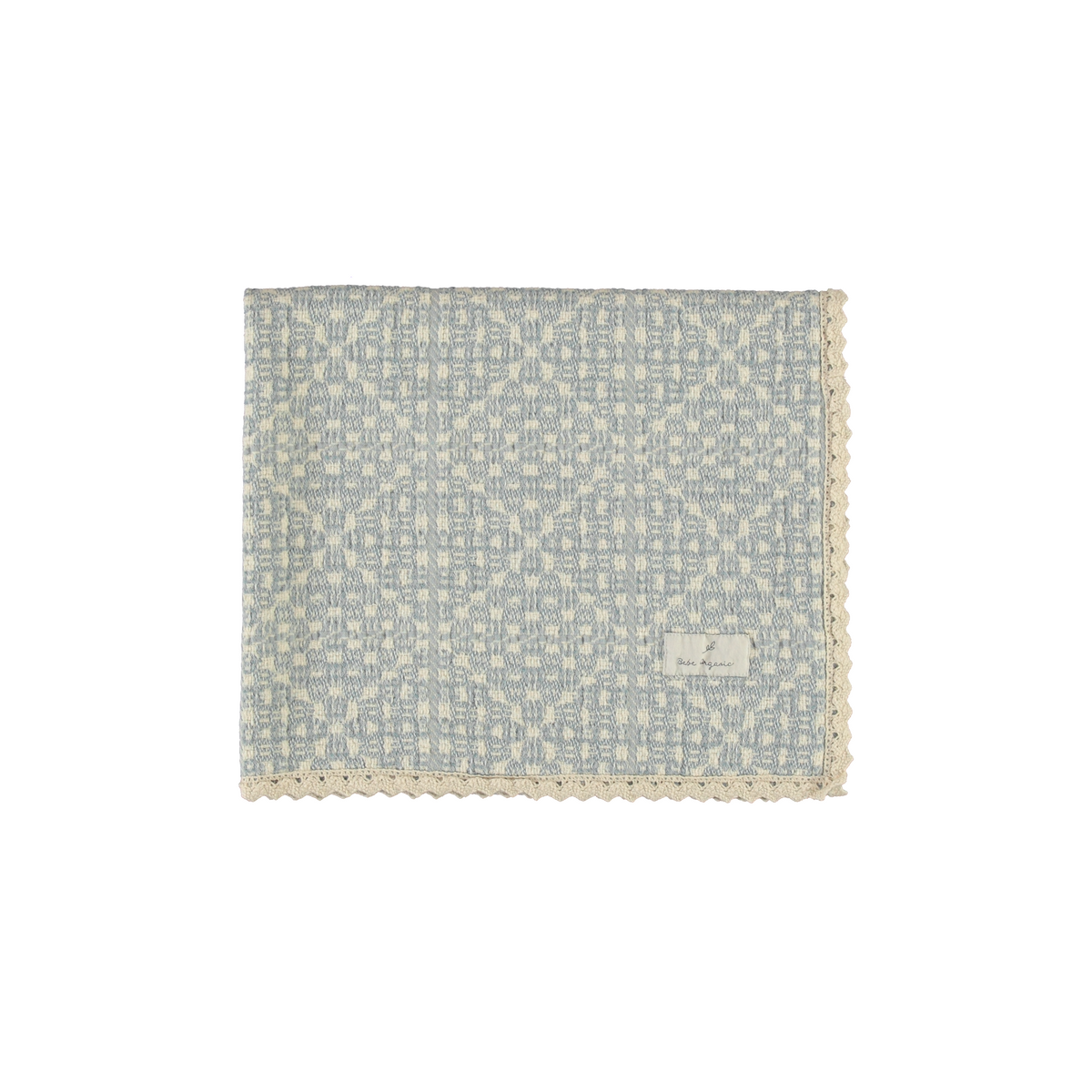Bebe Organic Sky Blue Crochet Blanket