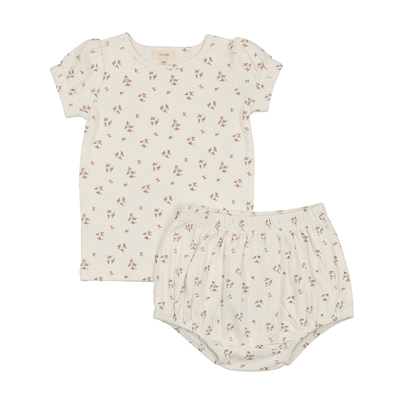 Lilette Dainty Floral Short Sleeve Top & Bloomers Set