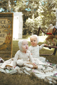 Ladida Rose Grid Print Layette Set