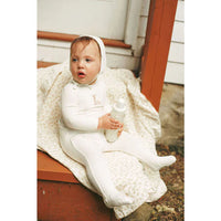 Ladida Ribbed L Center Footie & Bonnet - Pink
