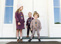 Analogie Bear Sweatshirt Top & Pants - Washed Brown