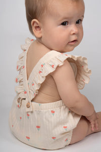 Baby Clic Poppies Ecru Romper