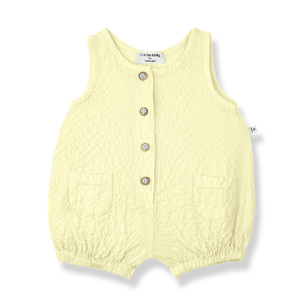 1+ In The Family Etolia Romper- Pastel Yellow