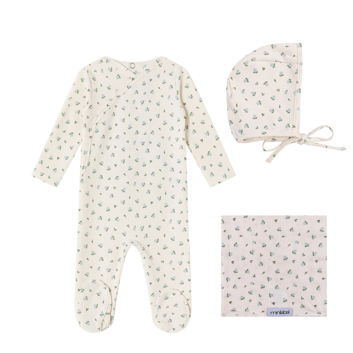 Minilabel Hydrangea Printed Layette Set - Boys