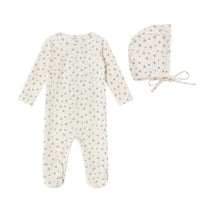 Minilabel Hydrangea Printed Footie & Bonnet - Boys