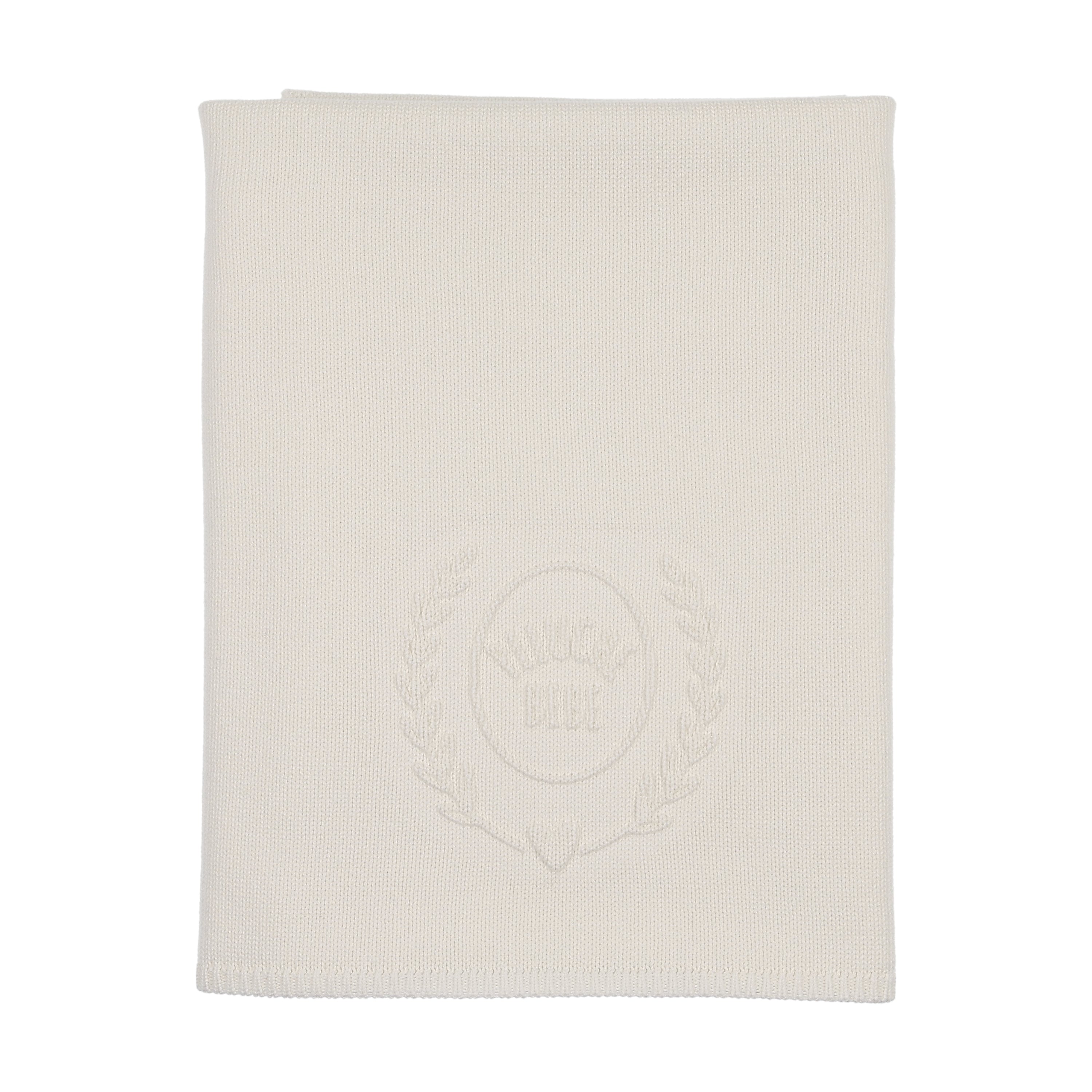 Peluche Embossed Knit Blanket - Cream