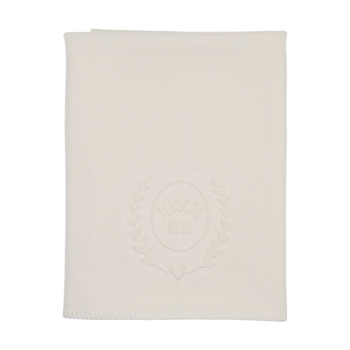 Peluche Embossed Knit Blanket - Cream