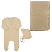 Bee & Dee Embroidered Vintage Ruffle Layette Set