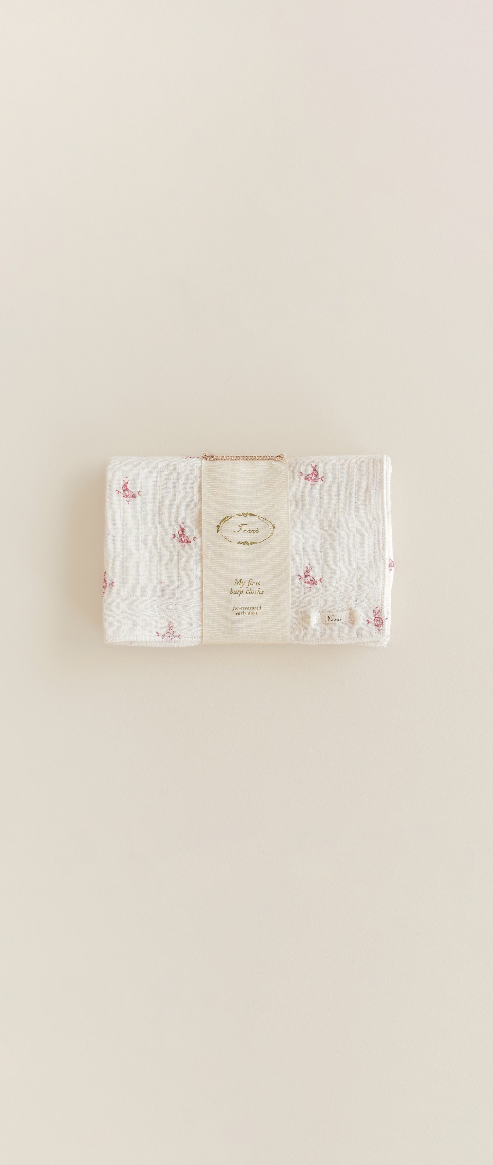 Ferne Two Pack Burp Cloths - Folk Bunny