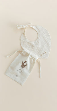 Ferne Drool Bib - Dove White